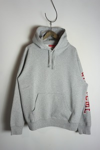 美品正規 23AW Supreme シュプリーム Sleeve Arc Hooded Sweatshirt スリーブ アーク フーディー パーカー スウェット シャツ 灰707O▲