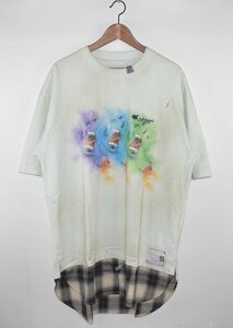 Maison MIHARA YASUHIRO/メゾンミハラヤスヒロ　23SS　グラフィックプリントレイヤードTシャツ　A10TS641　サイズ：46　カラー：ブルー