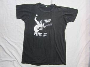 エルヴィスプレスリー　ELVIS　70`s　Ｔシャツ　黒　ンテージ