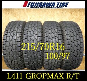 【L411】OT0112164 送料無料◆2022年製造 約8.5部山◆GRIPMAX MUD RAGE R/T MAX ホワイトレター◆215/70R16 100/97◆4本