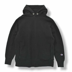 ★美品 チャンピオン champion REVERSE WEAVE リバースウィーブ スウェット パーカー M ブラック 青タグ 復刻 目なし 裏起毛 トレーナー★