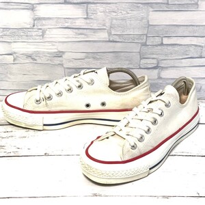 R7222bL 日本製 CONVERSE コンバース ALL STAR オールスター ローカットスニーカー ホワイト レディース サイズ4 1/2 (23.5cm位) 8TH01