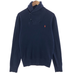 古着 ラルフローレン POLO by Ralph Lauren ショールカラー ワンポイントロゴスウェットシャツ トレーナー メンズM相当 /eaa390367