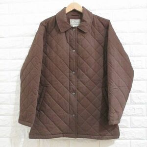 【L.L.Bean】エルエルビーン◆中綿 キルティングジャケット(茶)◆レディース/M