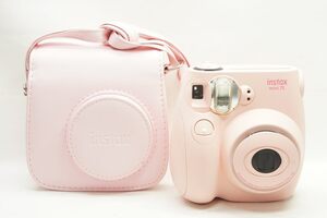 【適格請求書発行】良品 FUJIFILM フジフィルム チェキ instax mini 7S インスタントカメラ ピンク 純正ケース付【アルプスカメラ】241030c