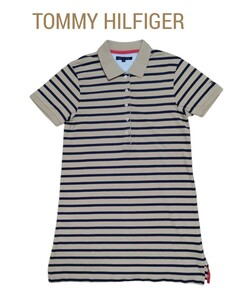 【良品】TOMMY HILFIGER(トミーヒルフィガー)レディースポロシャツM