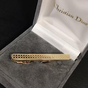 【極美品】Dior　ディオール　ネクタイピン　CDロゴ　ゴールド　X柄　クロス