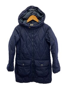 HELLY HANSEN◆フーサコート/ロングダウンジャケット/L/ナイロン/ネイビー/無地/hw11378