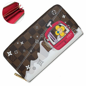 （新品・未使用品）ルイ ヴィトン LOUIS VUITTON ジッピー ウォレット ヴィヴィエンヌ 長財布 ダミエ ブラウン ピンク 茶 N60257 箱付