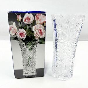 【美品】花瓶 佐々木ガラス フラワーベース クリスタルガラス クリスタル インテリア(1093)