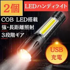 ハンディライト2個 ランタン 懐中電灯 LED超強力 キャンプライト アウトドア