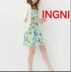 INGNI ノースリーブ花柄ワンピース