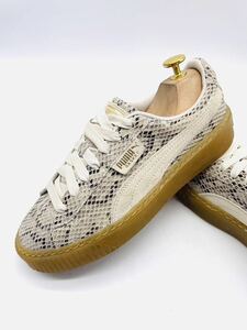 衝撃プライス！大人気プラットフォームデザイン！【PUMA プーマ】スネーク LUX 上質ローカットスニーカー！WMNS jp24cm！9.2