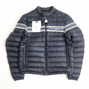 未使用品◆20SS MONCLER モンクレール RENALD GIUBBOTTO ロゴデザイン WZIP ライトダウンジャケット 紺 3 正規品 メンズ ハンガー付き