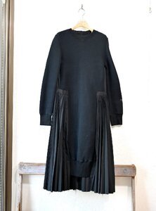 ★sacai / サカイ　*ドッキングプリーツ　スウェットワンピース/size:1//定価￥75.900*　古着のgplus広島　2501r1