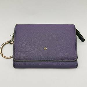 kate spade new york ケイトスペードニューヨーク 財布 折財布 パープル系 紫 小銭入れ 札入れ カード入れ 定期 二つ折り　W-2