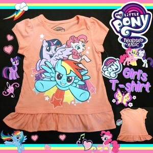 アメリカ直輸入　マイリトルポニー　キッズ　半袖　Tシャツ　ピンキーパイ　my little pony　オレンジ　輸入子供服　3T　95cm 　女の子