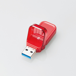 USB3.1(Gen1)対応USBメモリ 64GB キャップ紛失の心配なく、片手で抜き差しできるフリップキャップ式: MF-FCU3064GRD