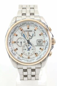 CITIZEN シチズン エコドライブ H820-T021701 電波ソーラー デイト メンズ 腕時計 稼働品 1978-HA