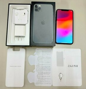 中古★美品★ワンオーナー品★外箱付★アップル純正イヤホン、充電器等、未使用★SIMフリー iPhone11ProMax 64GB