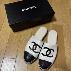 CHANEL シャネル　エスパドリーユ　サンダル　靴　39