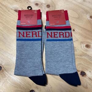 ★送料込み★クーポン対象★ MOSSIMO SUPPLY CO - NERD - HIGH SOX 未使用品 2足SET