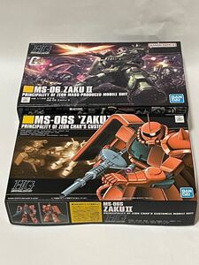 【１円～★外箱未開封】BANDAI 1/144 MS-06 ZAKUⅡ＆MS-06S 