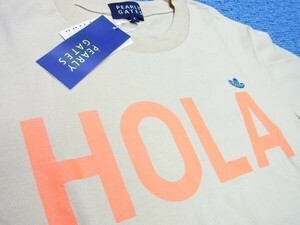 1円★PEARLYGATES パーリーゲイツ★前後HOLA HELLOプリントメキシカンTシャツ0★S【053-0163517】ベージュ薄茶【本物保証】店頭完売