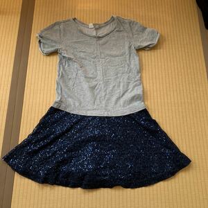 GAP KIDS 半袖ワンピース スパンコールスカート ギャップ Gap gap ワンピース