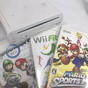 Wii U & ゲームカセットセット／ウィ―ユー／マリオカート／マリオスポーツミックス／Wii Fit／任天堂／ニンテンドー／家庭用ゲーム機