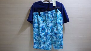 G512-587052 トミーバハマ tommybahama 半袖 ルームウェア 上下セット US/L JP/XL 部屋着 パジャマ 綿100% ネイビー 柄