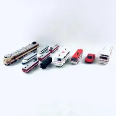 【昭和レトロ】ヨネザワ　YONEZAWA TOYS 鉄道　ミニカー　バス　セット