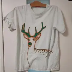 鹿　メンズTシャツ　Mサイズ