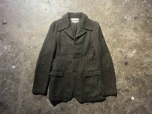 COMME des GARCONS SHIRT コム デ ギャルソン シャツ 90s 1990s ウール縮絨 製品染め加工 3B テーラード ジャケット M