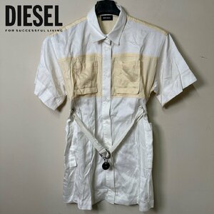 正規品/サンプル品/130cm■訳ありアウトレット品■定価27,500円■DIESEL KID ディーゼル キッズ トップス 半袖 ベルト付き リヨセル P87