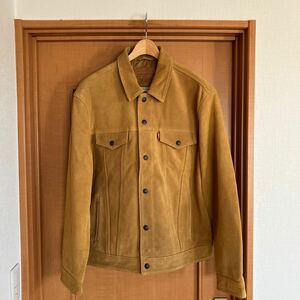 LEVI’S PREMIUM スエード レザー トラッカージャケット LPC9-A5828-0000 マスタード サイズL リーバイス プレミアム 肉厚牛革レザー