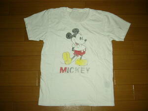 M エム × ディズニー Disney ミッキー Tシャツ S 白 TMT/ カットソー