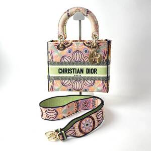 美品 ディオール DIOR レディディライト ミディアム ショルダー ハンドバッグ 【中古】