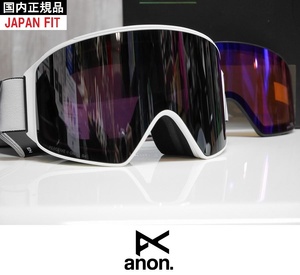 【新品】25 Anon M4 MFI 平面レンズ White - Onyx / Violet 日本正規品 アジアンフィット スペアレンズ付 フェイスマスク付