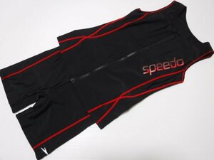 SPEEDO SD54Z51V 美品 赤ステッチ 黒フィット セパレート競泳水着 L