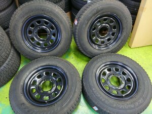 ■41017■デイトナSS 鉄ホイール 15インチ 6.5J ET35？ 6穴 PCD139.7 アイスナビカーゴ 195/80R15 【18年製要交換】 ハイエース