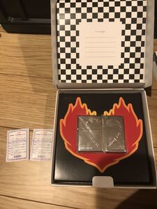 新品　未使用　Zippo ジッポ ハートメッセージ　ペアセット　FOR BURNING LOVERS レア　希少　ライター