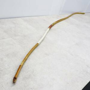 ∀現状販売 ｜秋田白鳳 竹弓 約600ｇ 全長約216cm｜ ｜弓道 倉庫引取歓迎します ■P2250