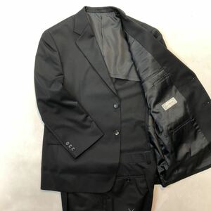 新品【サイズBB5 M★メンズ礼服】2Bシングルスーツ ブラックフォーマル 喪服 冠婚葬祭 アジャスター付き センターベンツ オールシーズン