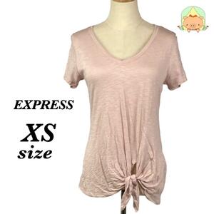 K0420 EXPRESS 【XS】ブラウス 　半袖 　おしゃれ　 可愛い 　ピンク