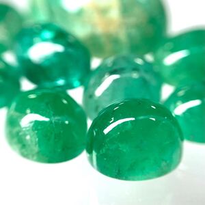 1円〜!!［天然エメラルドおまとめ35ct］d 約7g ルース 裸石 宝石 ジュエリー jewelry エメラルド emerald カボション w3/1