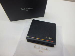 ブランド祭 Paul Smith ポールスミス コインケース 小銭入れ 未使用 イニシャル入り 牛革 レザー