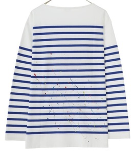 ORCIVAL / オーシバル STRIPE PAINT PULLOVER 完売品　貴重サイズ 5 ブルー / カラーペイント