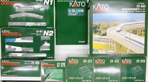 KATO Nゲージ まとめ パワーパック 線路 複線高架線路セット 10-334 スロ81系 駅舎　他　ジャンク