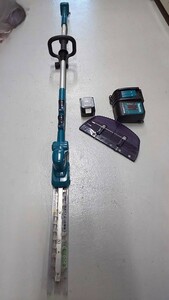 中古品 makita マキタ 18V 充電式 ポールバリカン MUN301LDSF バッテリー＋充電器付